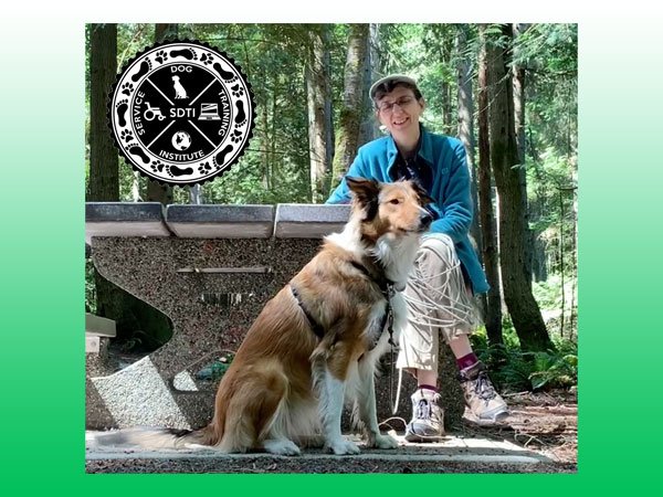 Service dog trainer with dog