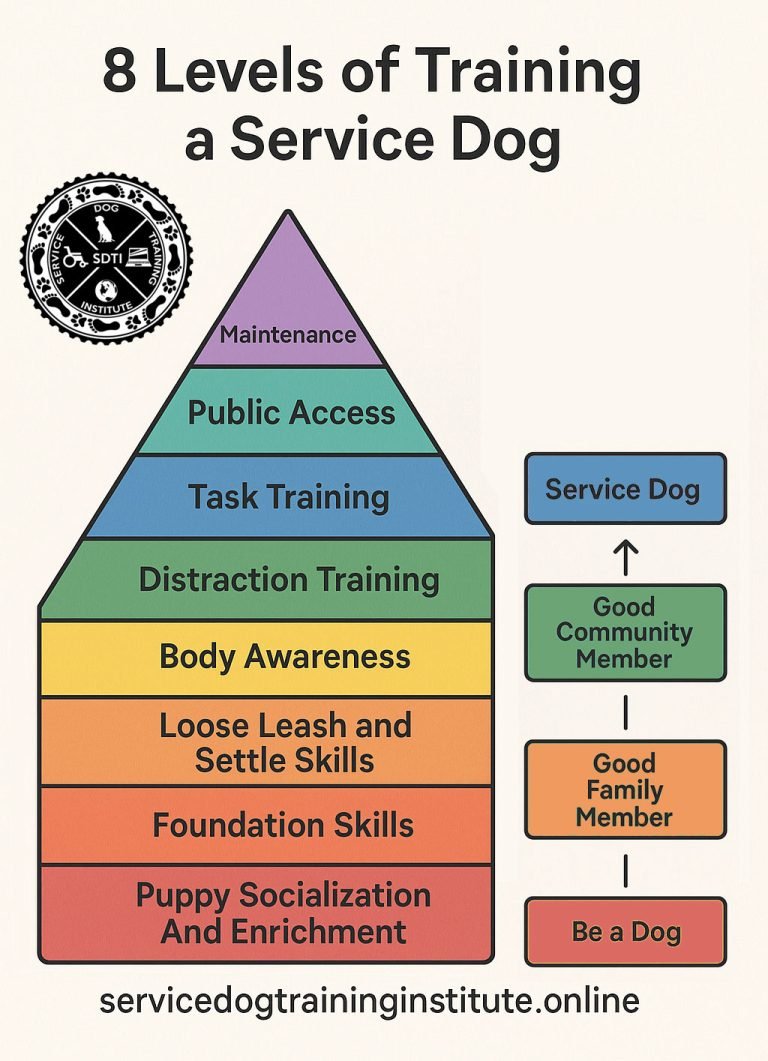Service Dog Training Pyramid- 8 levels