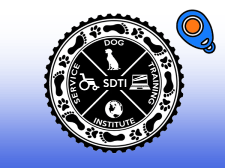 SDTI Logo with Dog Training Clicker